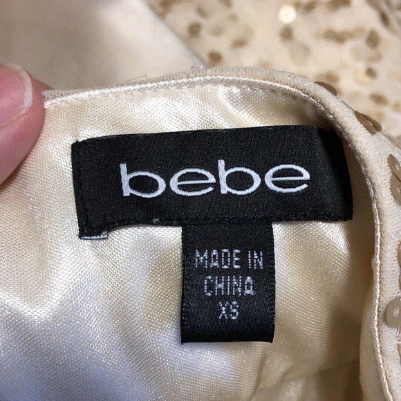 Vintage Bebe Belted Satin and Sequin Dress - Picture 10 of 10